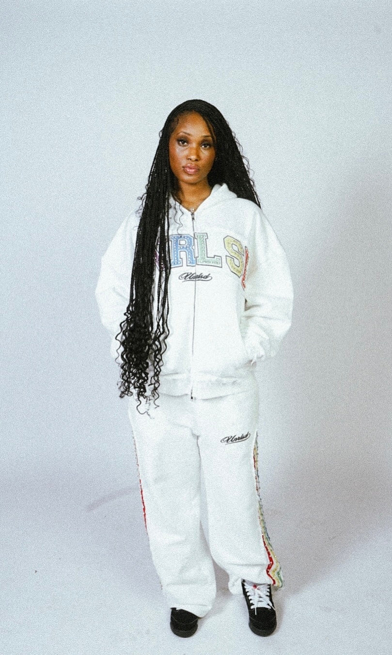 WHITE INFINITY SWEATS