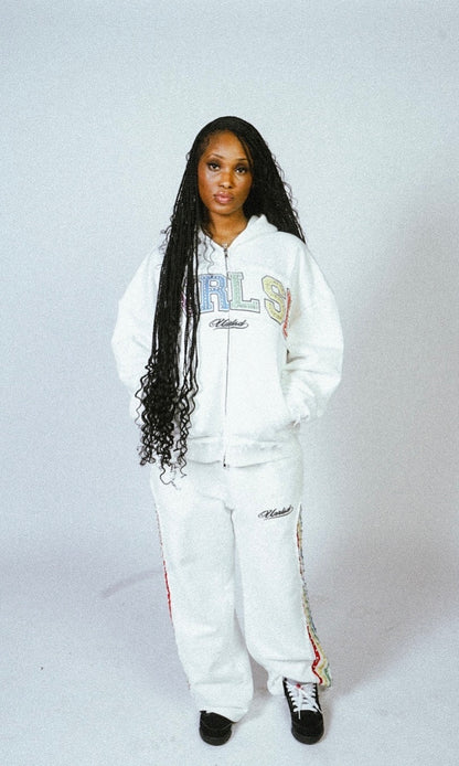 WHITE INFINITY SWEATS